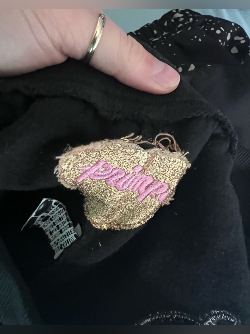 Primp Black Splatter Ice Cream Sweatpants Style ASO Jessica Simpson Size Large - Picture 6 of 10